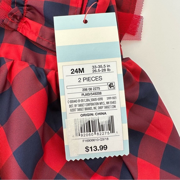 NWT Cat and Jack Girls Sleeveless Plaid Dress - Picture 9 of 10